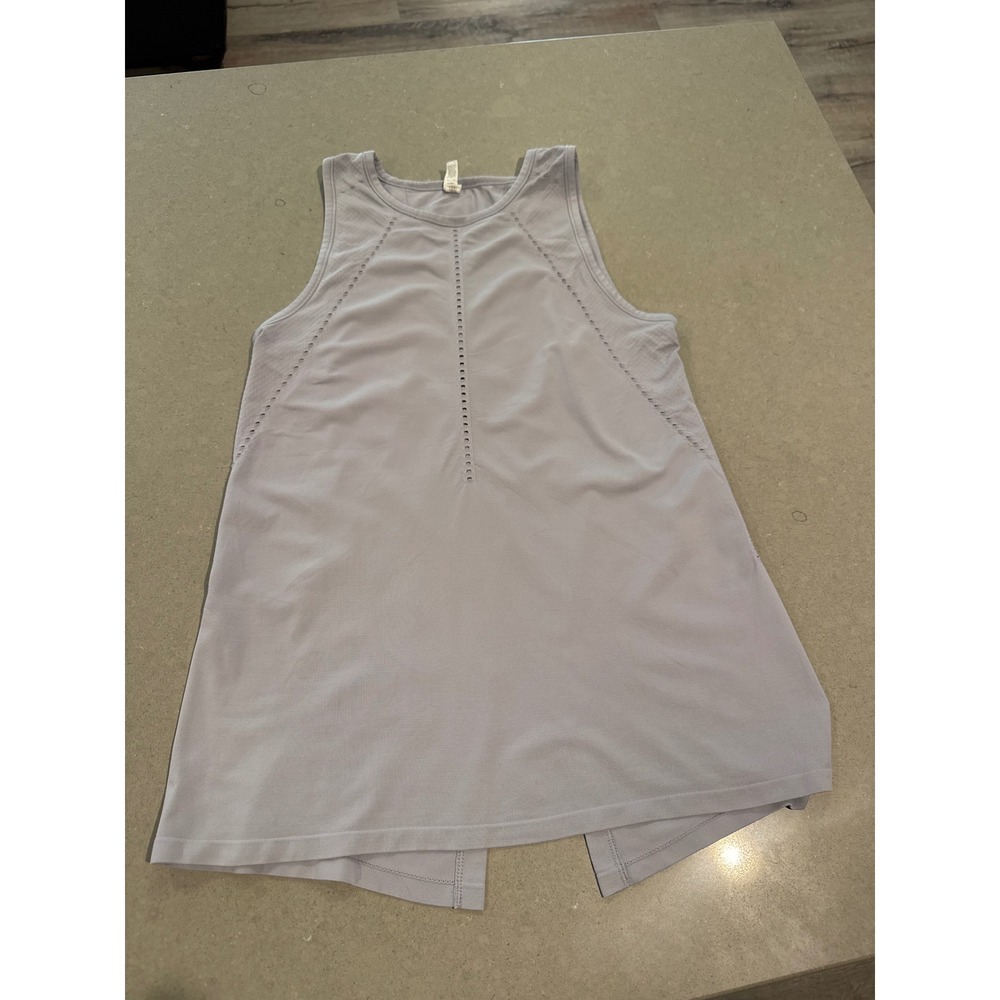 Athleta Women's XS Sleeveless Gray Workout Tank Top Open Back Activewear